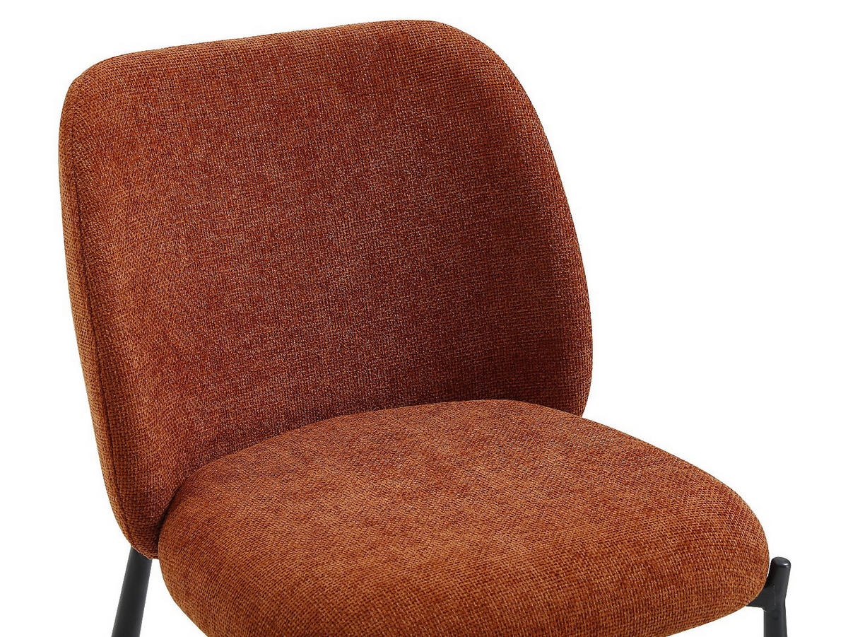 STUHL - 47 cm x 57.5 cm - stoff - terracotta Jizak - Terracotta, Textil (47/79/57.5cm) - Vente-Unique