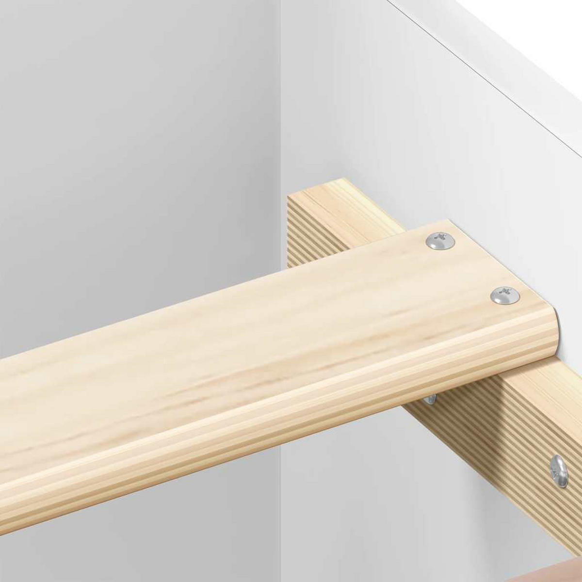 BETTGESTELL Weiss 100/200 Cm Holzwerkstoff - Weiß, Textil (100/200cm) - vidaXL