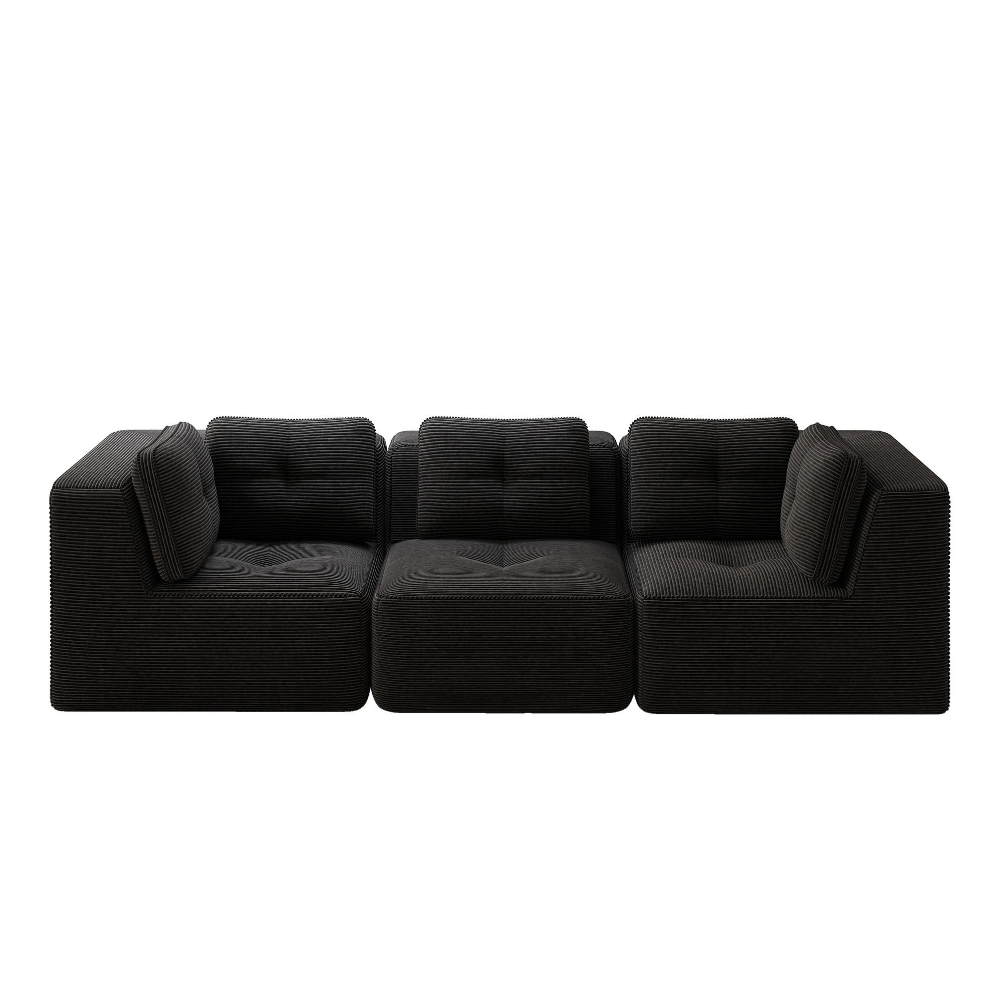 Wishdor 3-Sitzer Schwarz 297x69x104 cm