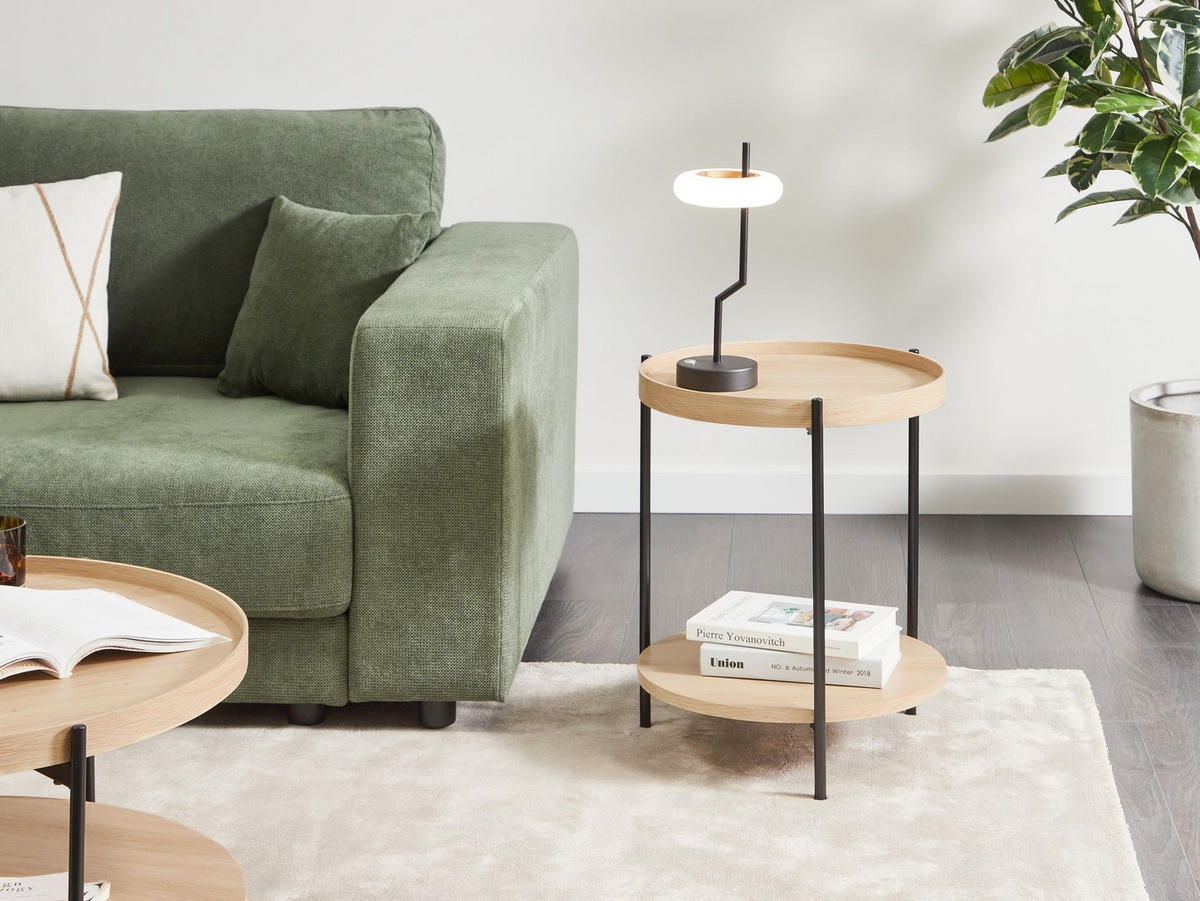 BEISTELLTISCH Hellbraun Lander - Braun, Holzwerkstoff (49/49/54cm) - Beliani