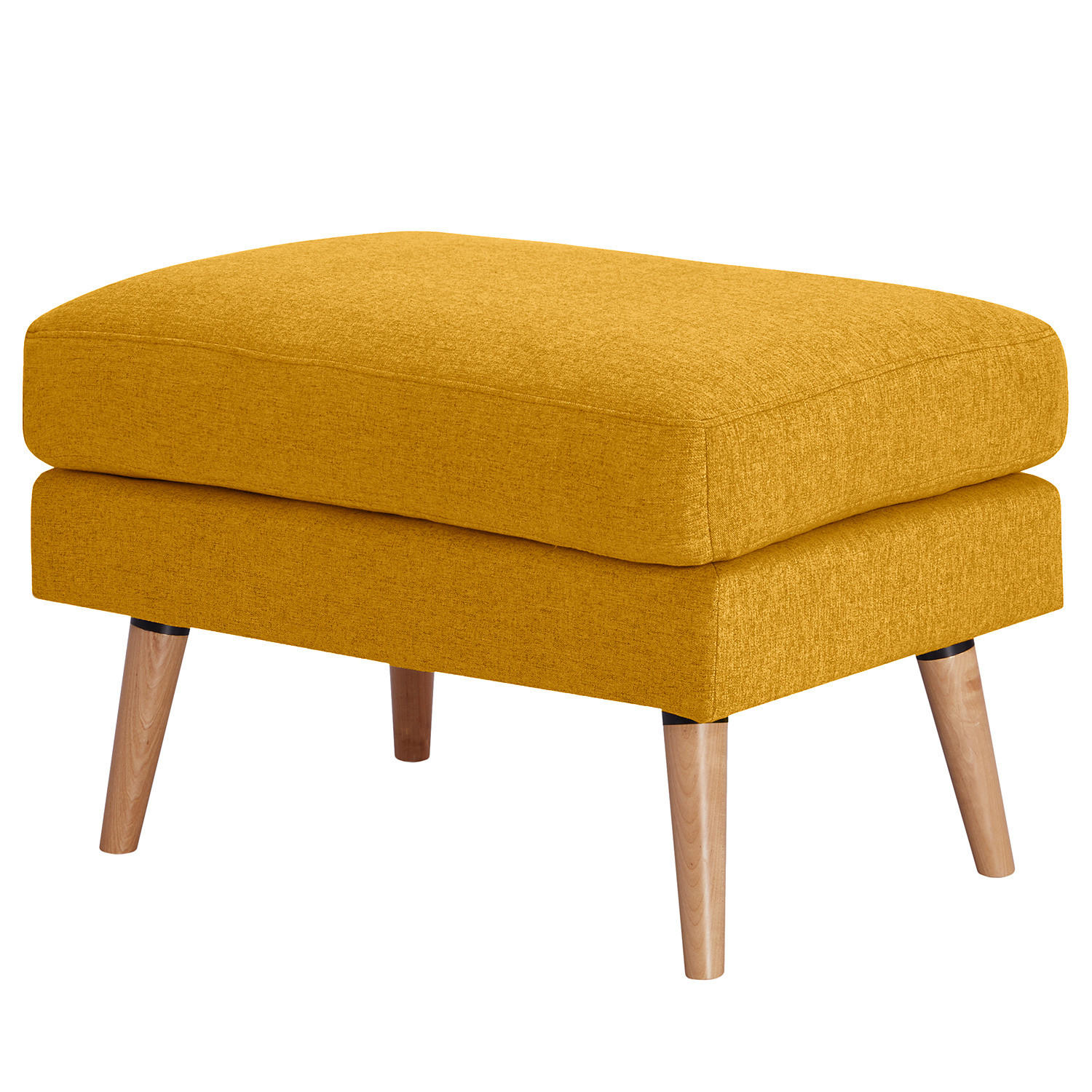 POLSTERHOCKER - Gelb, Holz (72/47/49cm) - home24