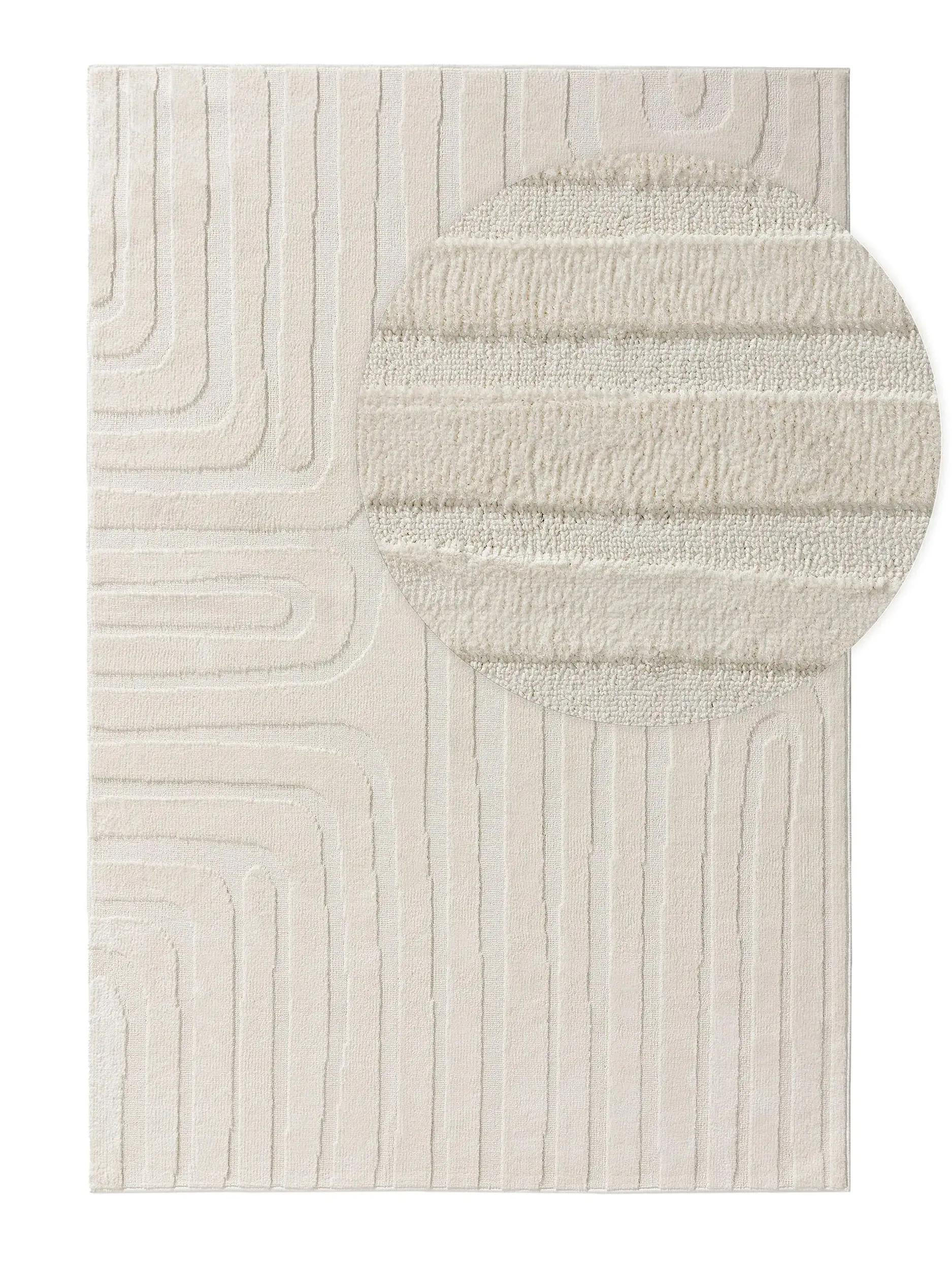 benuta Teppich Creme 120x170 cm