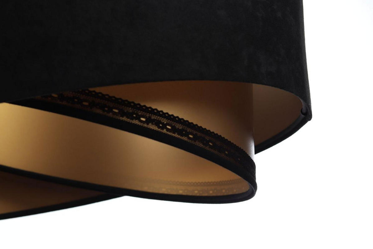 HÄNGELEUCHTE Gold 50/23 cm - Goldfarben/Schwarz, Kunststoff (50/1.3/23cm) - ONZENO
