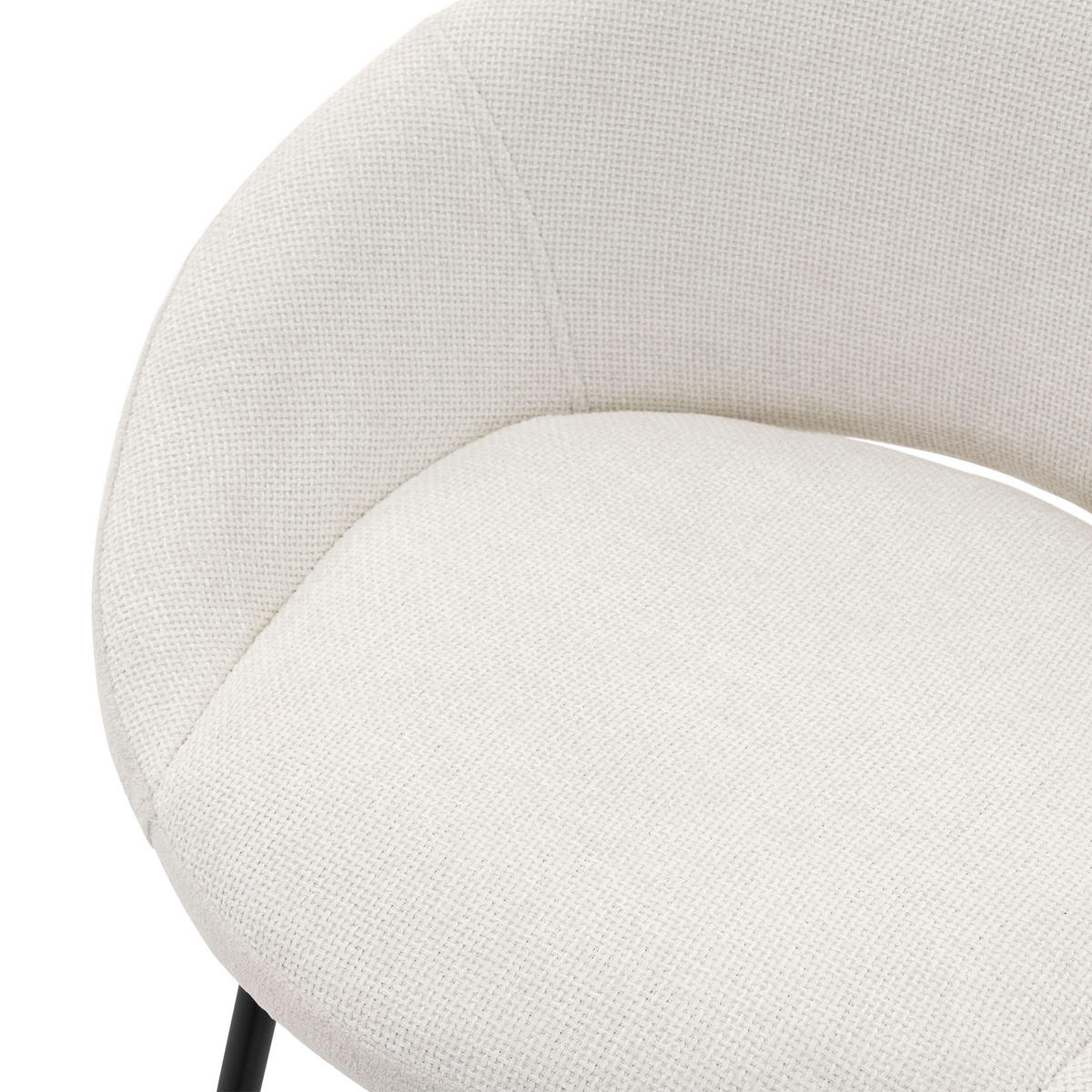 BARHOCKER 2er Set Beige mit Stoffbezug - Beige/Schwarz, Metall (56/94/50cm) - ML-DESIGN