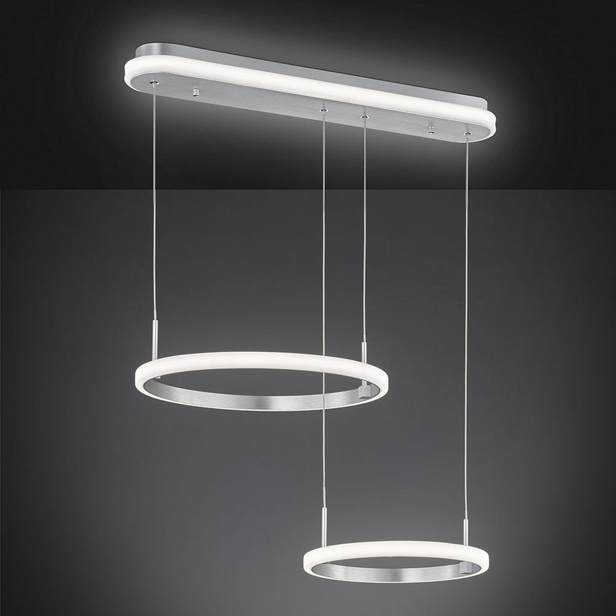 LED HÄNGELEUCHTE Metall Silber gebürstet - Silberfarben, Metall (40/63/150cm) - Wofi