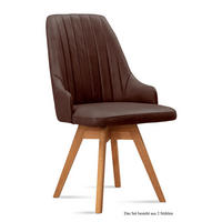 ESSZIMMERSTUHL drehbar (2er-Set) Dotti 52x91x60 Eiche geölt/Braun - Eichefarben/Braun, Kunststoff (60/91/52cm) - 58aufmkessel