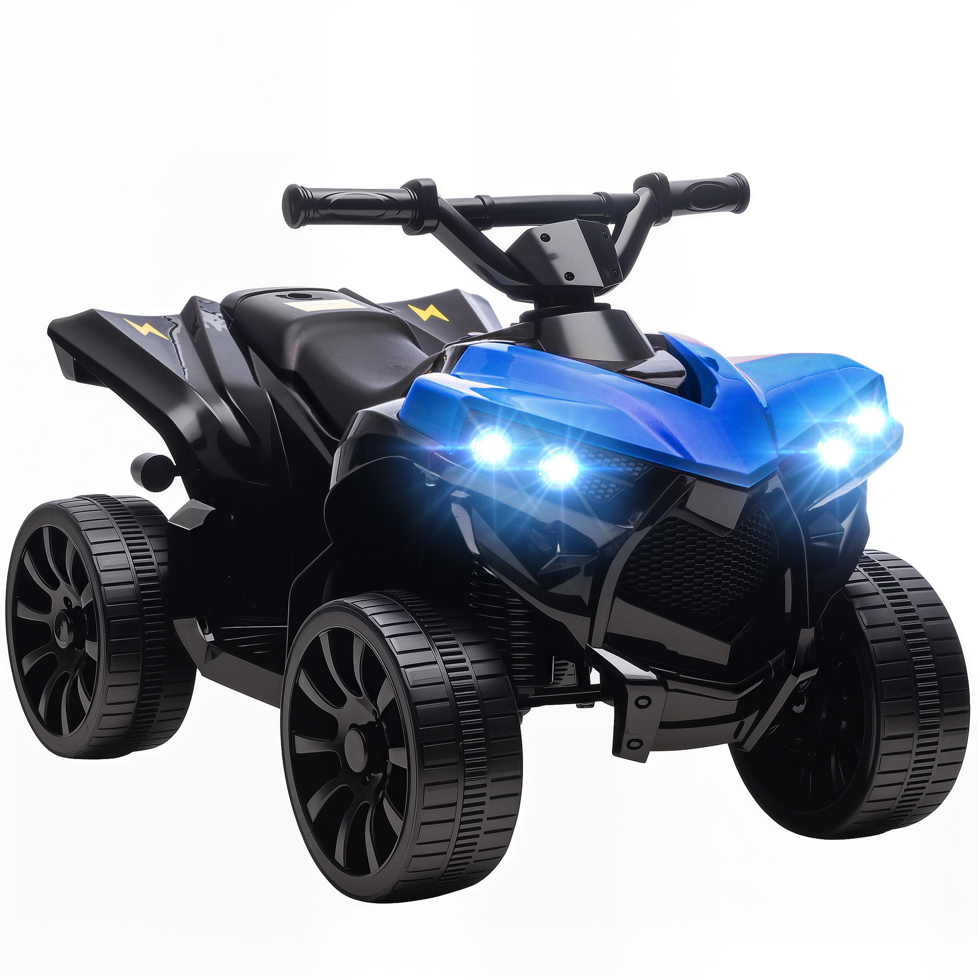 KINDERQUAD DE-06275 6V mit Musik und LED-Scheinwerfer Blau - Blau, Kunststoff/Metall (70/42/45cm) - ComfortXL