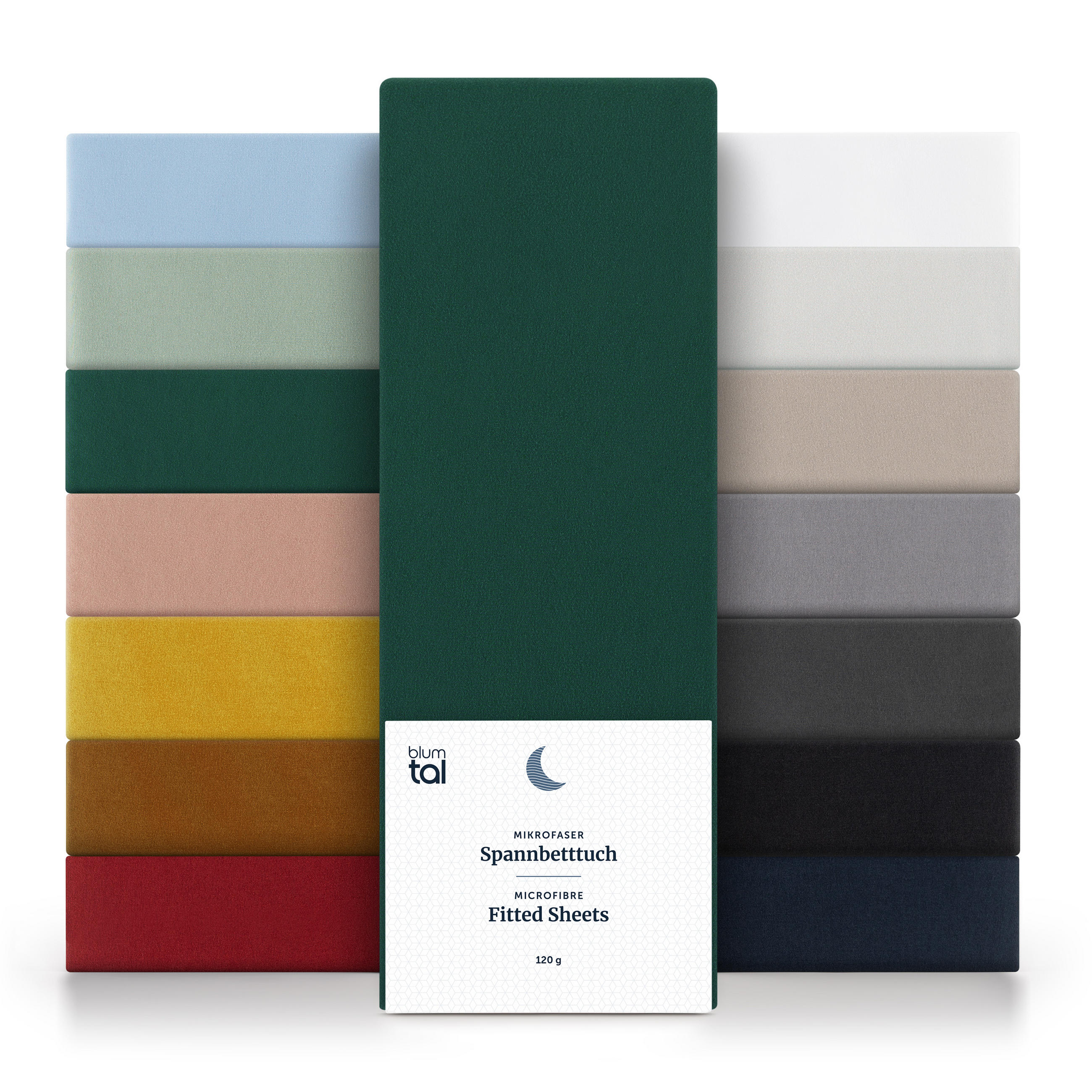 SPANNBETTLAKEN aus Mikrofaser 180/200/30 cm Dunkelgrün, 2er Set - Dunkelgrün, Textil (180/200cm) - Blumtal
