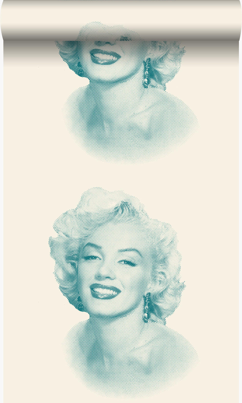 TAPETE Marilyn Monroe 53 cm x 10.05 m - Weiß, Papier (53/1000cm) - Origin Wallcoverings