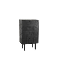 KOMMODE Cotia Schwarz 30/50/90 cm - Schwarz, Holz (50/90/30cm) - LABEL51