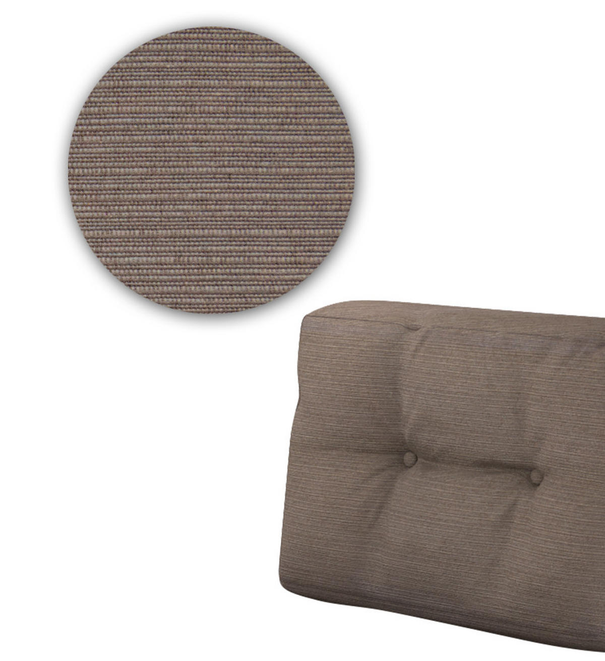 PALETTENKISSEN Taupe 60 x 20 cm - Taupe, Textil (60/40/20cm) - Vicco