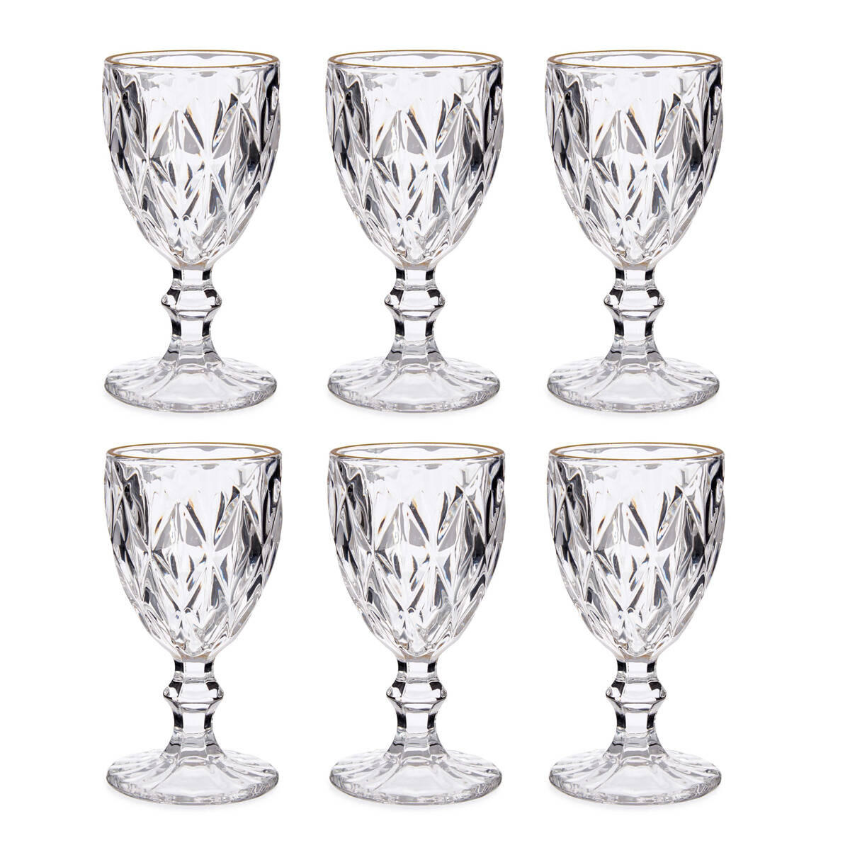 WASSERGLAS 254 ml 6er-Set - Transparent, Glas (254L) - Vivalto
