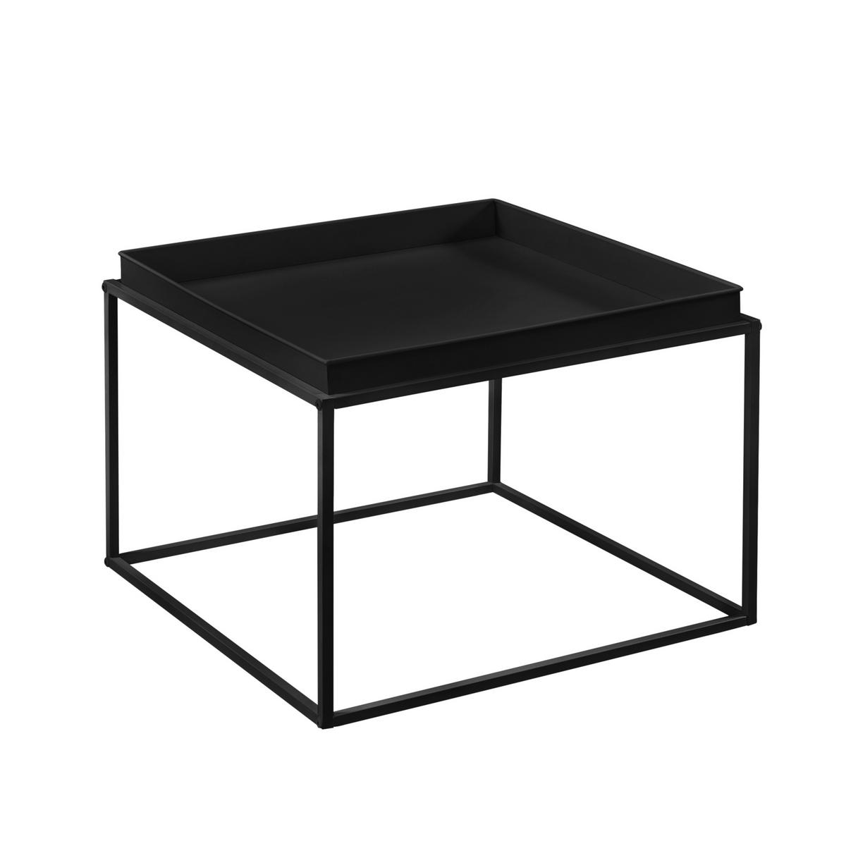 TABLETTTISCH Helier SET 2-teilig 54/40/56 - Schwarz, Metall (40/54/56cm) - [en.casa]