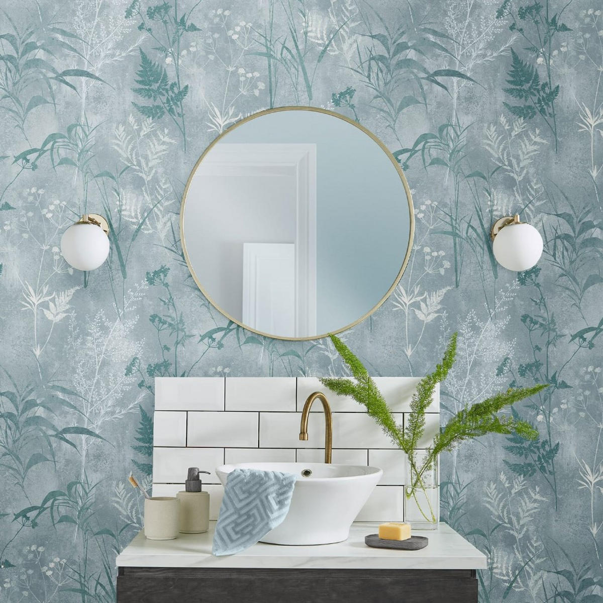 VLIESTAPETE Restore Sky - Hellblau, Papier/Kunststoff (52/1005cm) - Graham & Brown