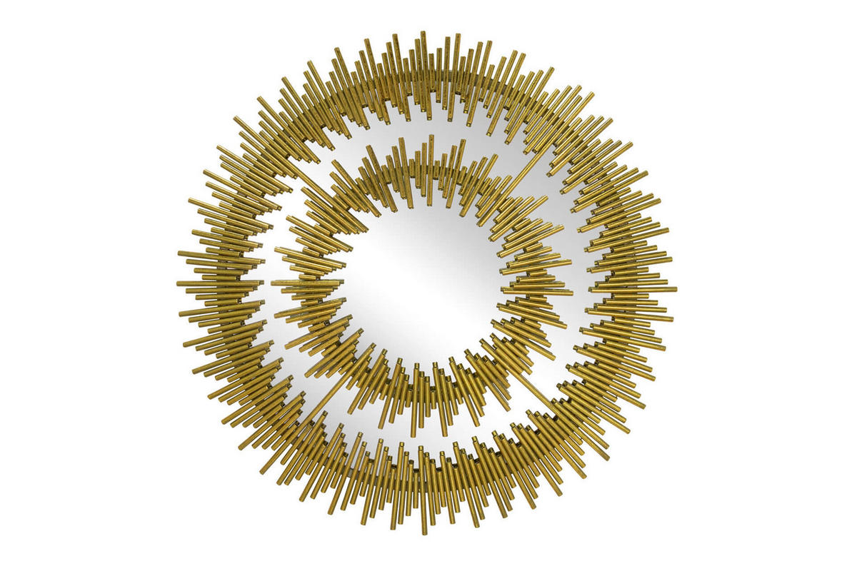 WANDSPIEGEL Gold 72/72 cm - Goldfarben, Metall (10.95/72/3cm) - KUNSTLOFT