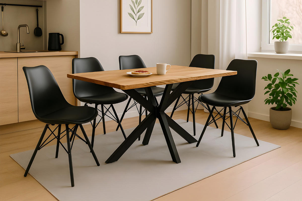 ESSTISCH SALVADOR - Eichefarben/Beige, Holz (90/180/77cm) - SAM