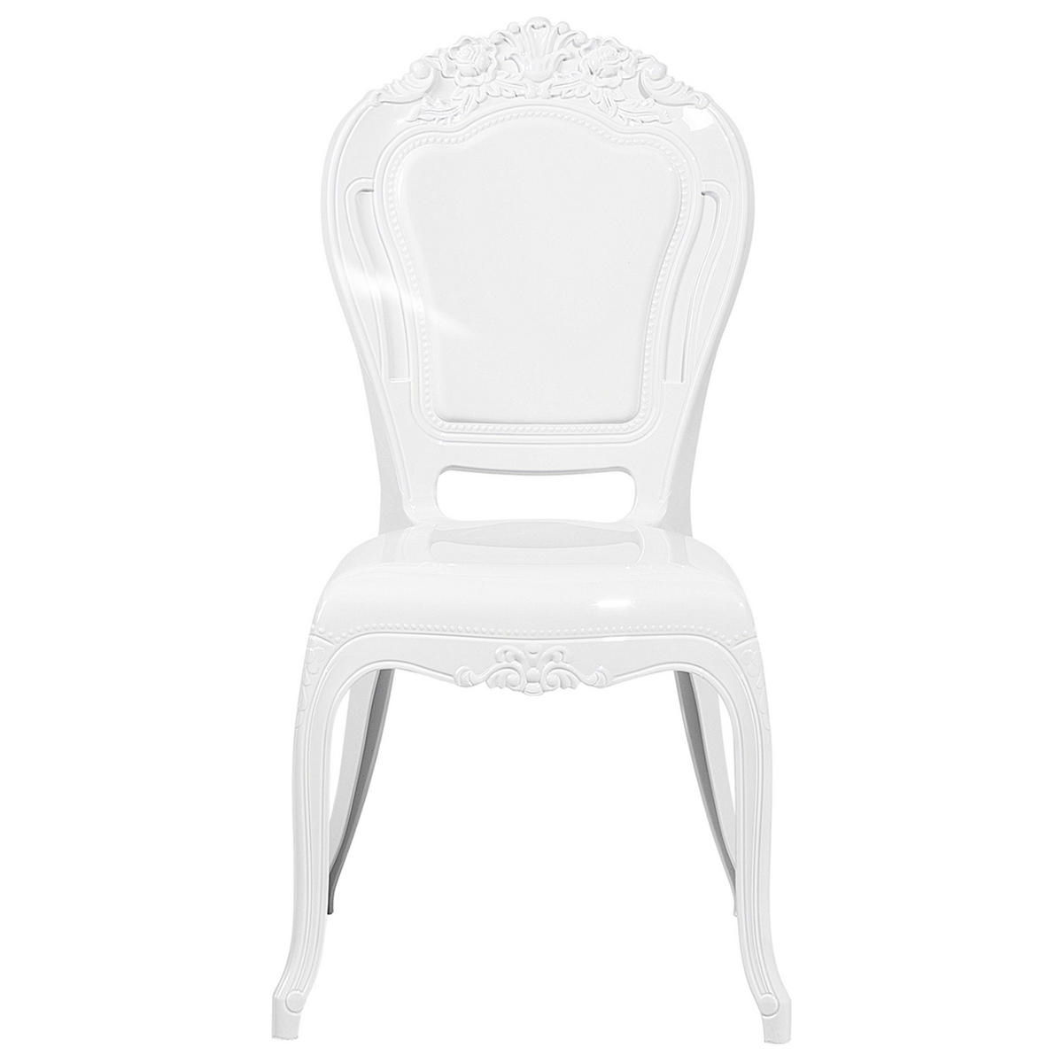 ESSZIMMERSTUHL 2er-Set Kunststoff Weiß Vermont - Weiß, Kunststoff (52/98/53cm) - Beliani