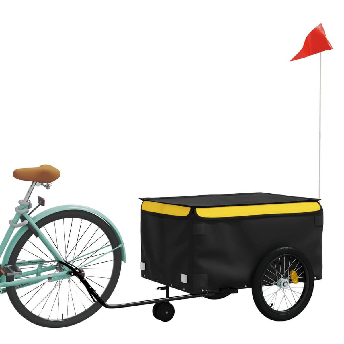 FAHRRADANHÄNGER Schwarz Und Gelb 45 Kg Eisen - Gelb, Metall (68/59/137cm) - vidaXL