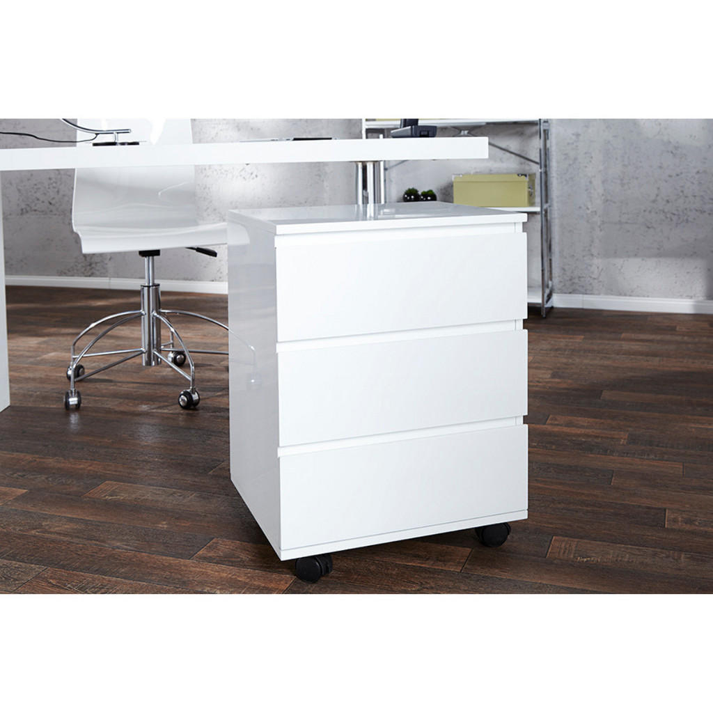 Thumbnail - riess-ambiente Rollcontainer, Weiß, Holz, 45x63x40 cm, Arbeitszimmer, Container