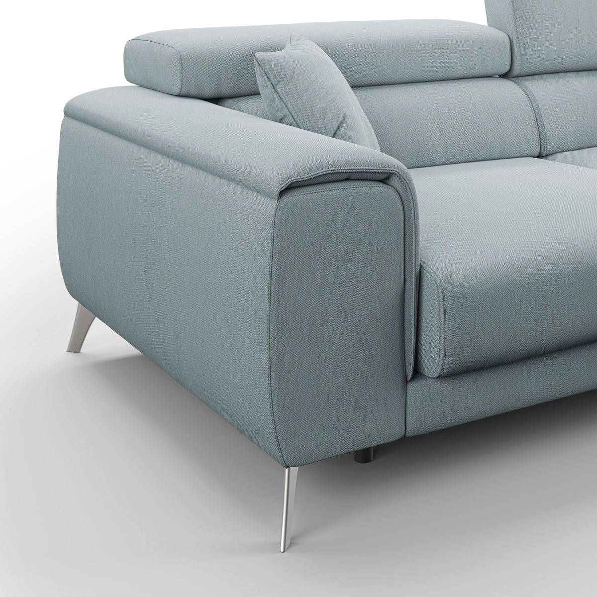 LINEARSOFA Fusion - Hellblau, Textil (215/73/102cm) - Divani.store