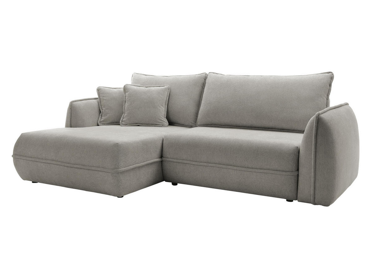 ECKSOFA Moho, Seite: Links - Hellgrau/Schwarz, Holz/Kunststoff (254/162cm) - MIRJAN24