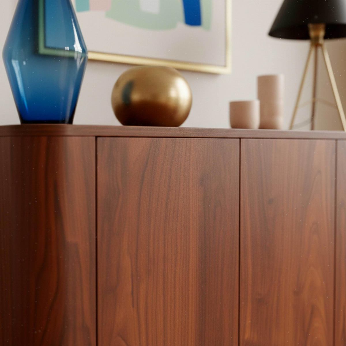 SIDEBOARD 120 cm, dunkles holz - Dunkelbraun/Braun, Holz (40/75/120cm) - Oviala