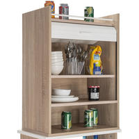KÜCHENOBERSCHRANK mit Rolladentür 35/54/77cm - Eichefarben, Holzwerkstoff (54/77/35cm) - Simmob