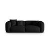 SOFA modular Martina aus strukturiertem Stoff schwarz 3 Sitzplätze - Schwarz, Textil (106/75/240cm) - Micadoni