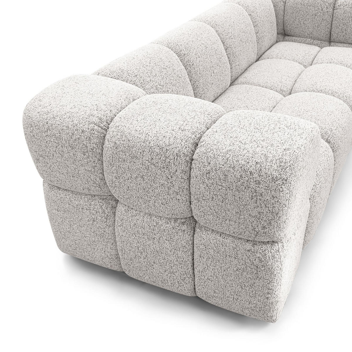 SOFA 3-sitzer Blanche In Bluvel - Schwarz, Holzwerkstoff/Textil (240/70/96cm) - Fun Möbel