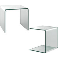 BEISTELLTISCH 41cm Clear - Klar, Glas (45/45/41cm) - COSTWAY