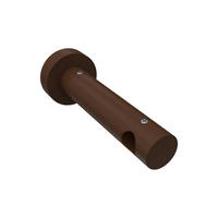 TRÄGER FÜR GARDINENSTANGEN 16 mm Ø, Adrian 1-läufig, Nussbaum - Nussbaumfarben, Holz (14.1/5.3/5.3cm) - INTERDECO