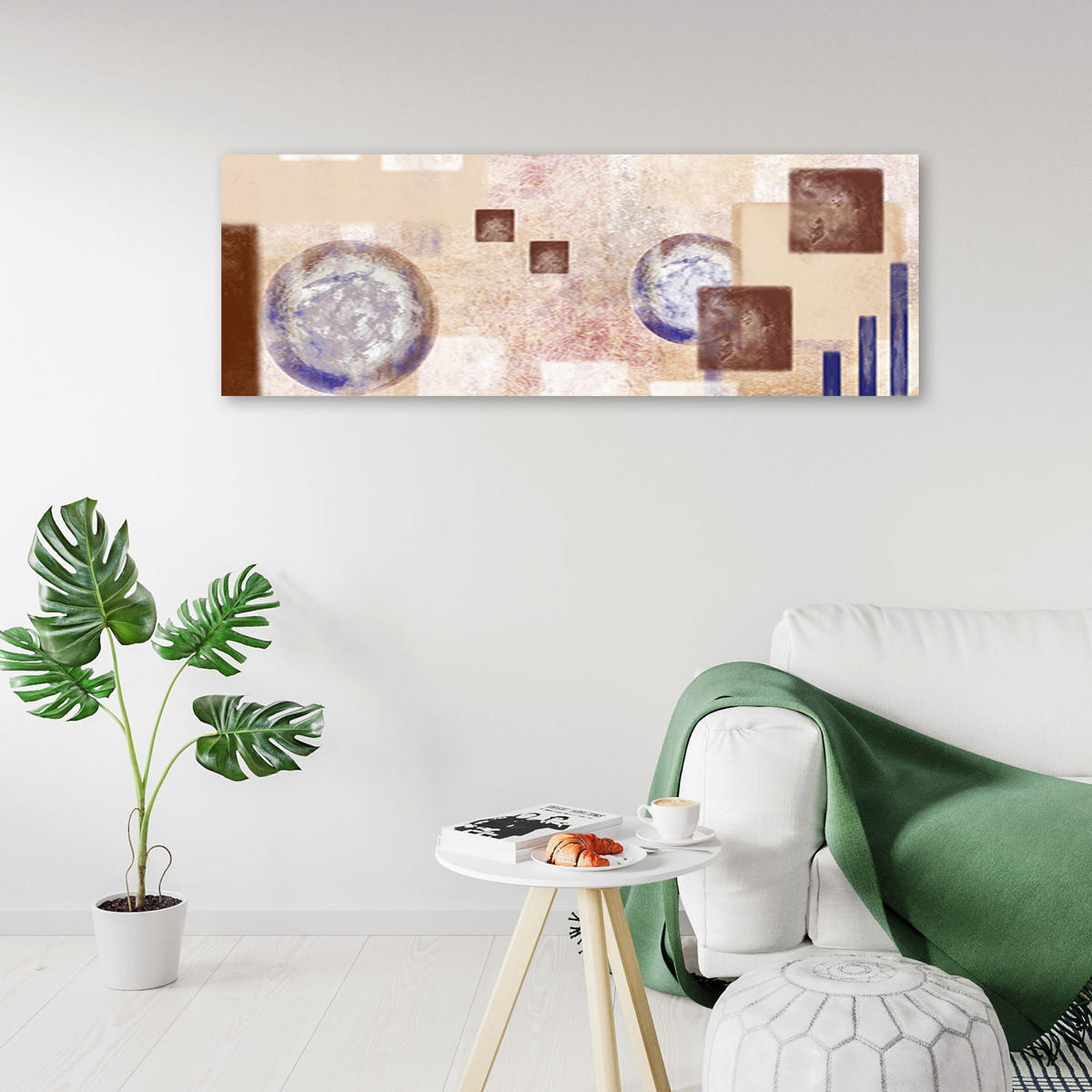 KUNSTDRUCK Beige 90/30 cm - Beige, Textil (90/30cm) - KUNSTLOFT