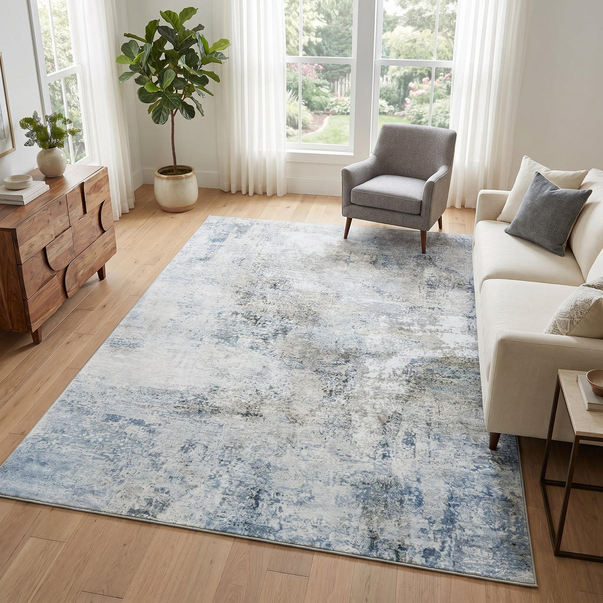 TEPPICH BARI Grau 200/300 cm - Grau, Textil (200/300cm) - Tapiso