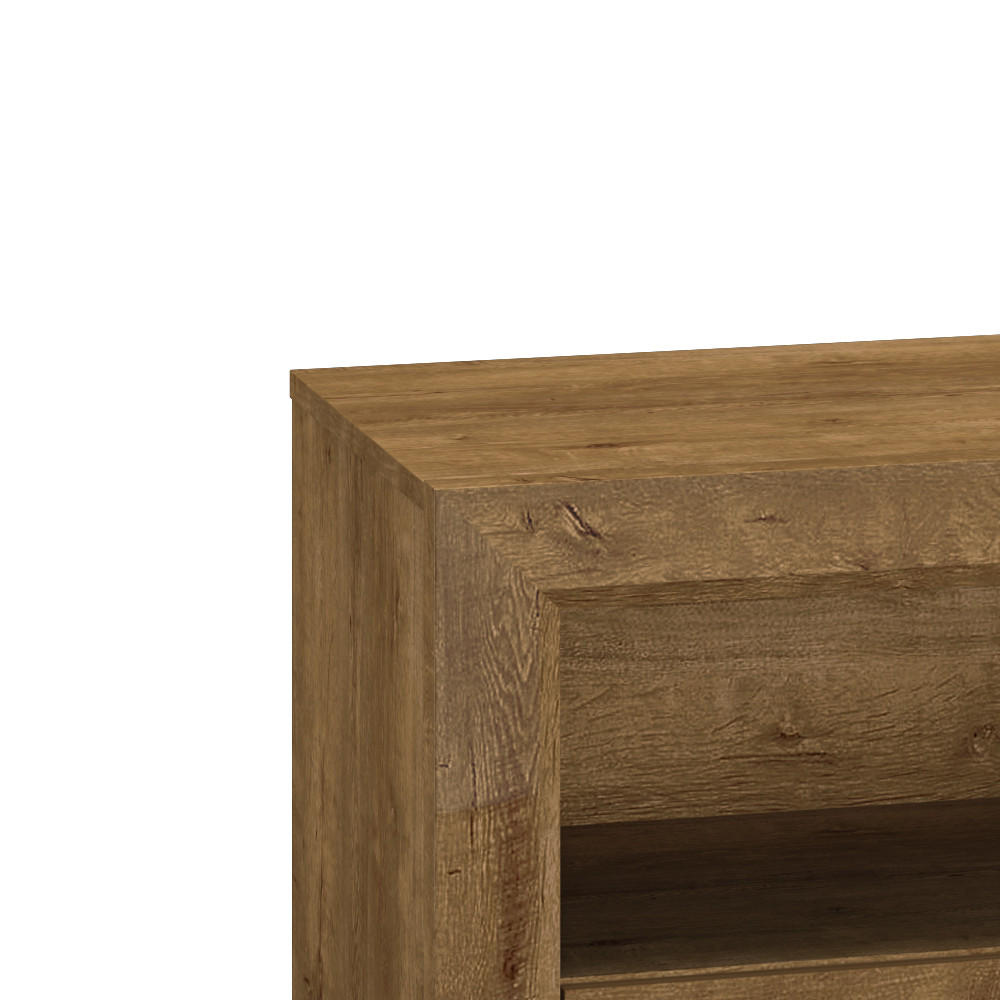 LOWBOARD Baltica Lefkas Eiche / schwarz 147 / 43 / 55cm - Braun, Holz/Holzwerkstoff (147/55/43cm) - Feldmann-Wohnen