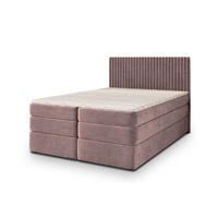 POSTEL BOXSPRING FELBIO 180x200 cm, s matrací a úložným prostorem, starorůžová - starorůžová, kompozitní dřevo/textil (180/200cm) - MASSENO
