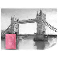 FOTOTAPETE für Wohnzimmer Tower Bridge Vintage Stil 200x140 - Schwarz/Grau, Papier (200/140cm) - Muralo