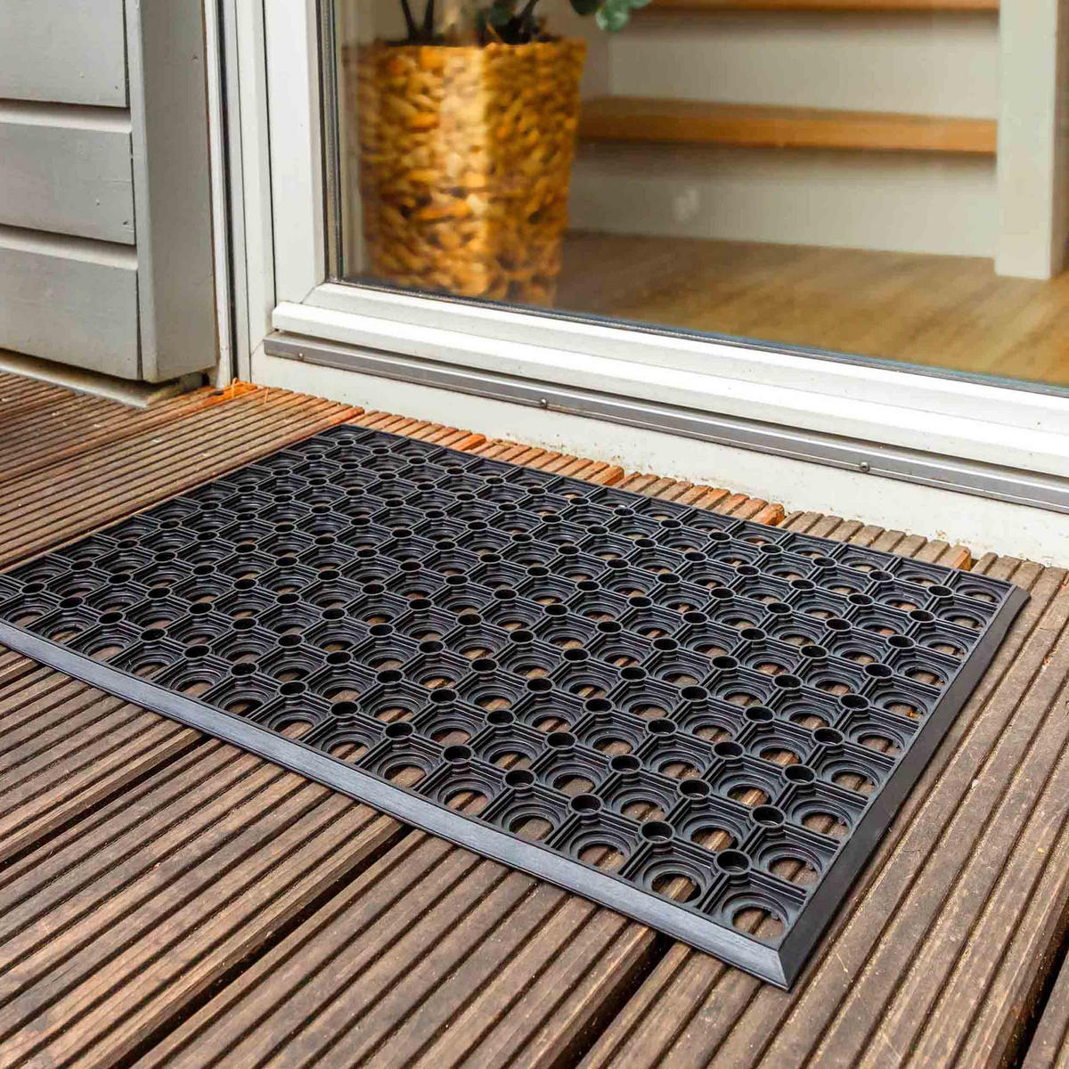 FUSSMATTE FÜR AUßEN PROFIL SETS - Schwarz, Textil (40/60cm) - Astra