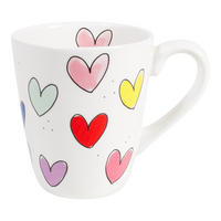 BECHER Herzen in Bunt - 350 ml - Multicolor, Keramik (0.35L) - Blond Amsterdam