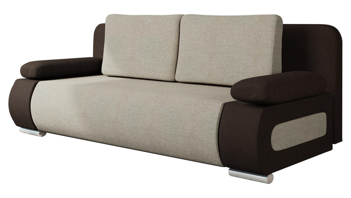 SCHLAFSOFA Emma - Beige, Holz/Kunststoff (200/77/92cm) - MIRJAN24