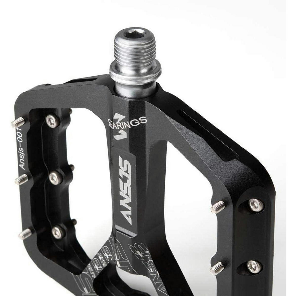FAHRRADPEDALE Rennrad Pedale Aluminium Schwarz - Schwarz, Metall (10/1.5/120cm)