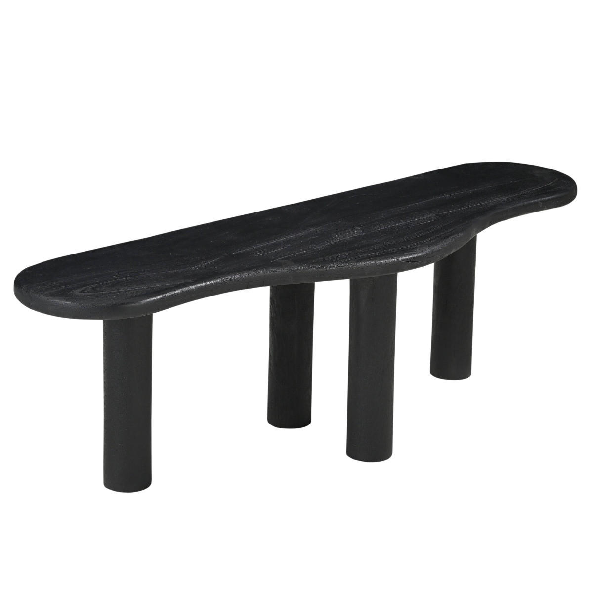COUCHTISCH 2er Set aus Mangoholz, schwarz - Schwarz, Holz (120/65/38cm) - Giga Meubel