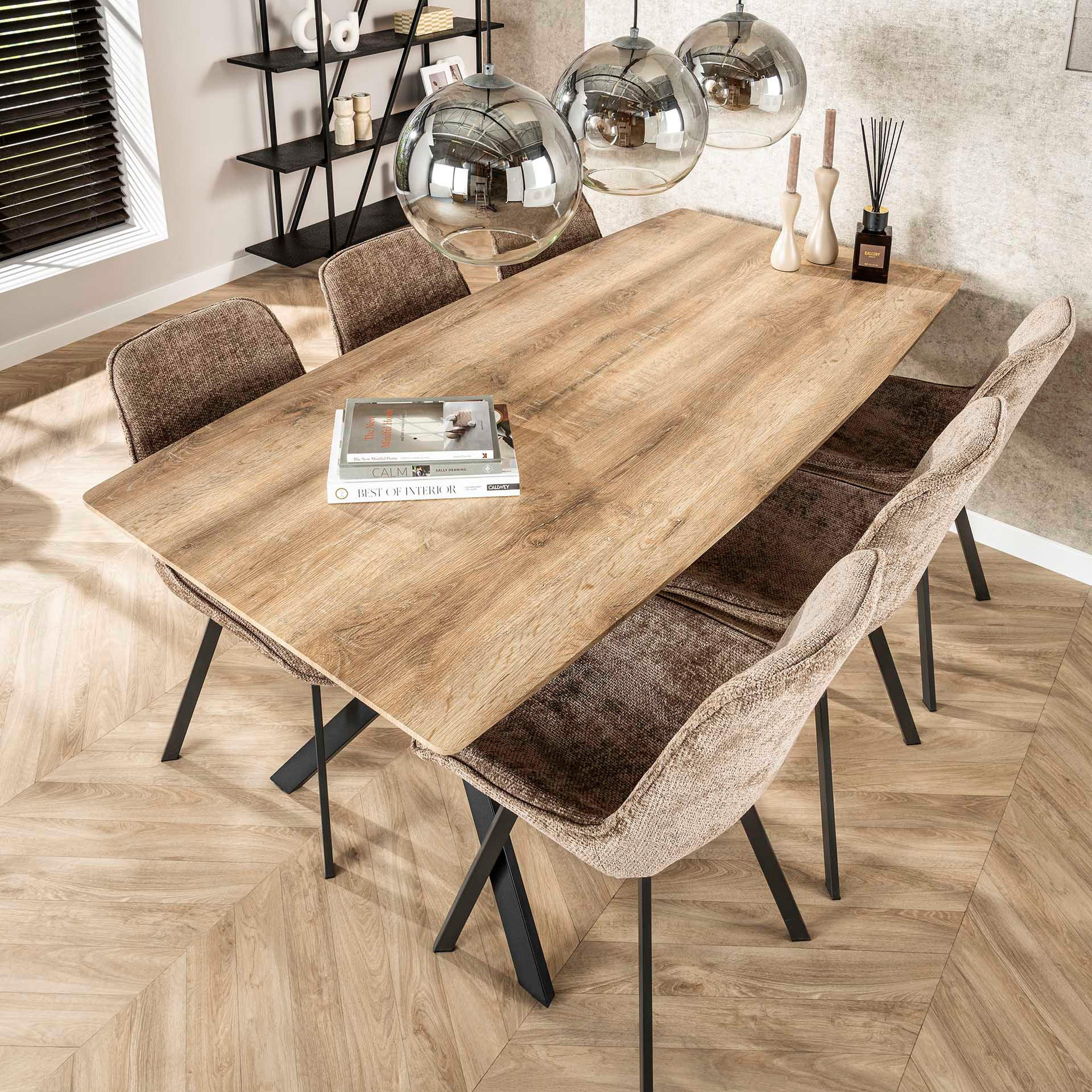 ESSTISCH Wash Brown 190/90/ 76 cm - Braun, Holz (190/90/76cm) - Hoyz Collection