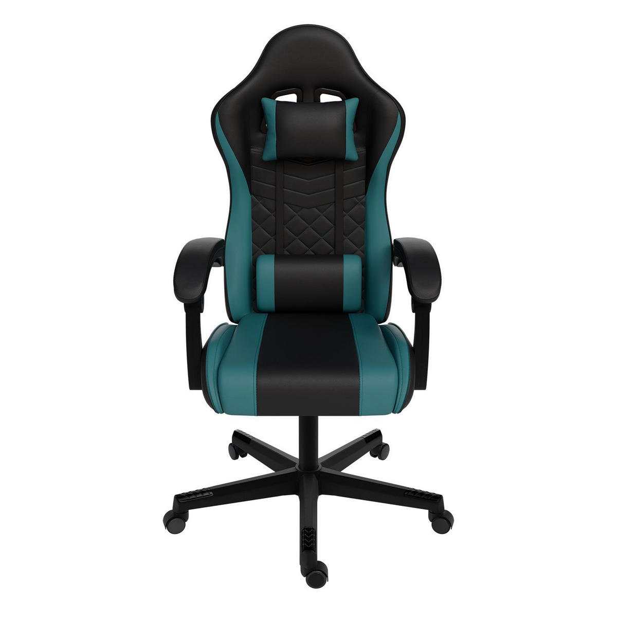 GAMINGSTUHL HyperSeat schwarz/türkis - Türkis, Kunststoff (63/131/121cm) - Juskys