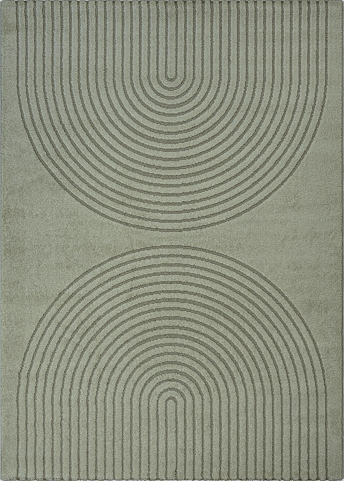 KURZFLORTEPPICH Geometrisch MUOTA Polypropylen Grün 240 x 340 cm - Grün, Textil (240/340cm) - KADIMA DESIGN
