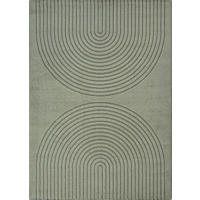 KURZFLORTEPPICH Geometrisch MUOTA Polypropylen Grün 160 x 220 cm - Grün, Textil (160/220cm) - KADIMA DESIGN