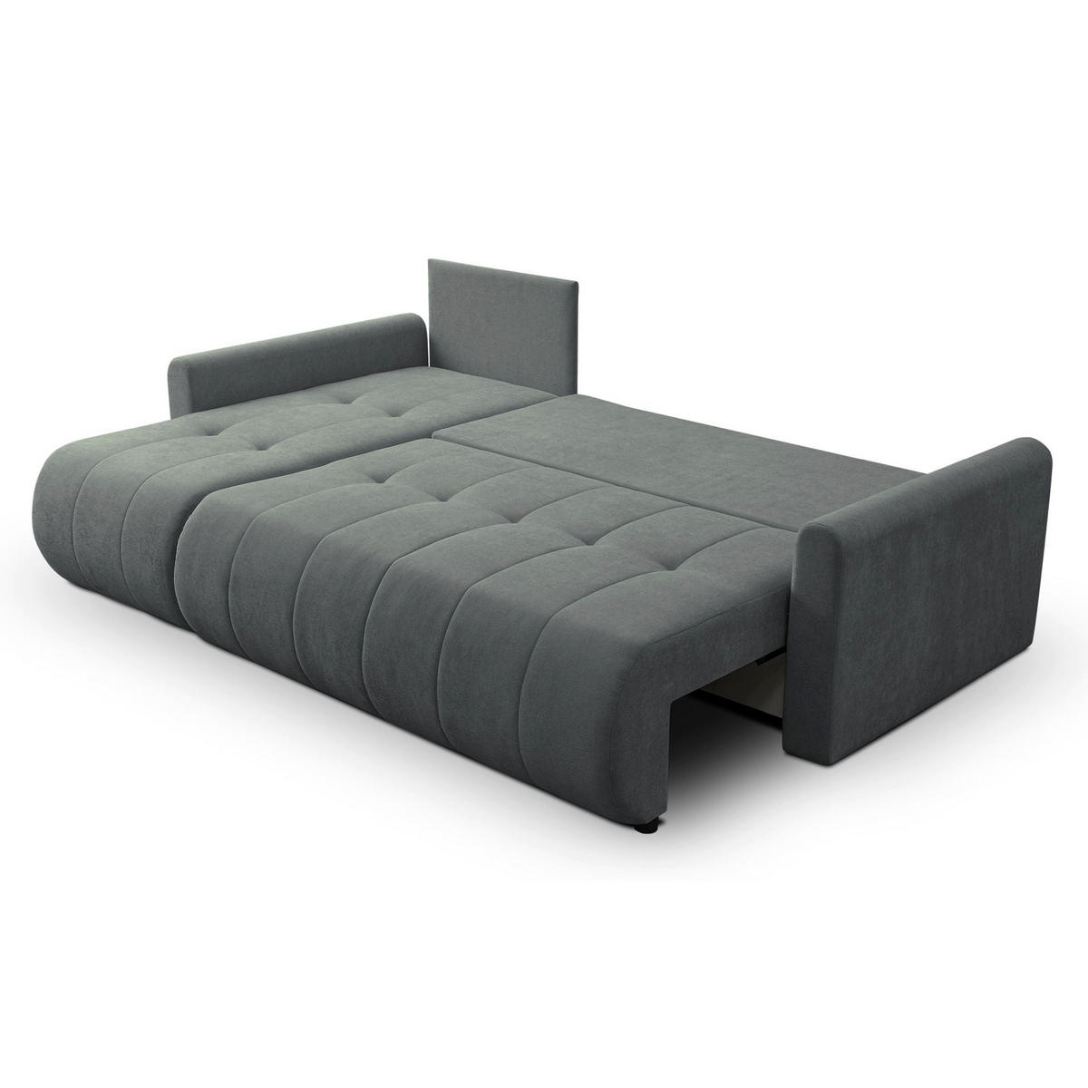 ECKSOFA Timmone Aschgrau Chenille 230 cm - Schwarz/Grau, Kunststoff/Textil (230/149cm) - Selsey