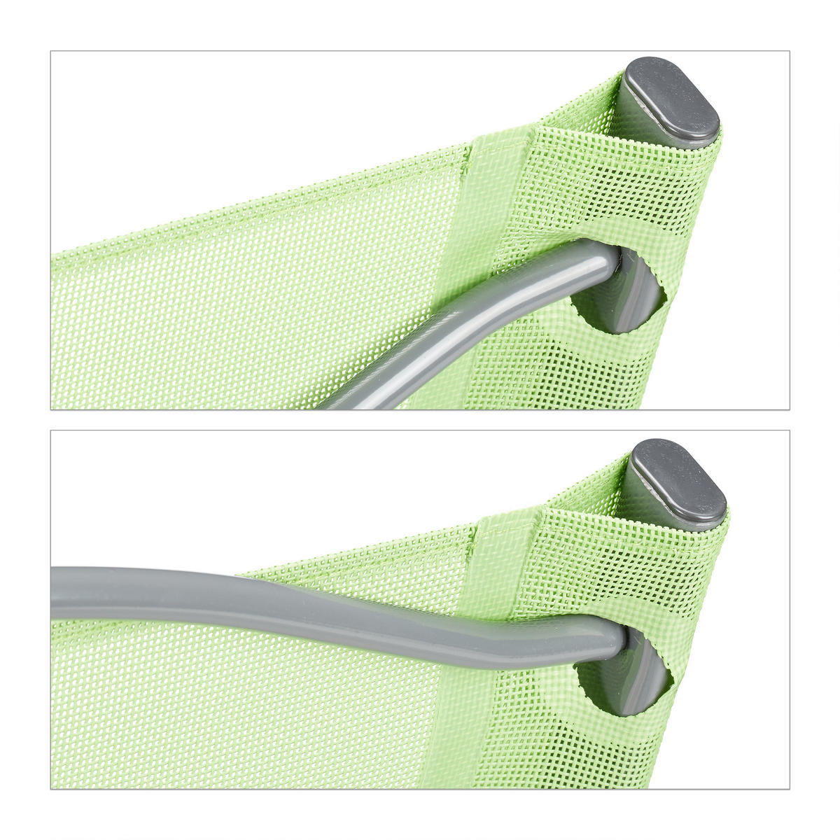 2XGARTENSTUHL - Multicolor, Textil/Metall (45/85/60cm) - Relaxdays