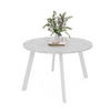 TISCH Weiße Beine, MDF Tischplatte, Bellato Grau - Weiß/Grau, Holzwerkstoff (100/100/76cm) - Idohome