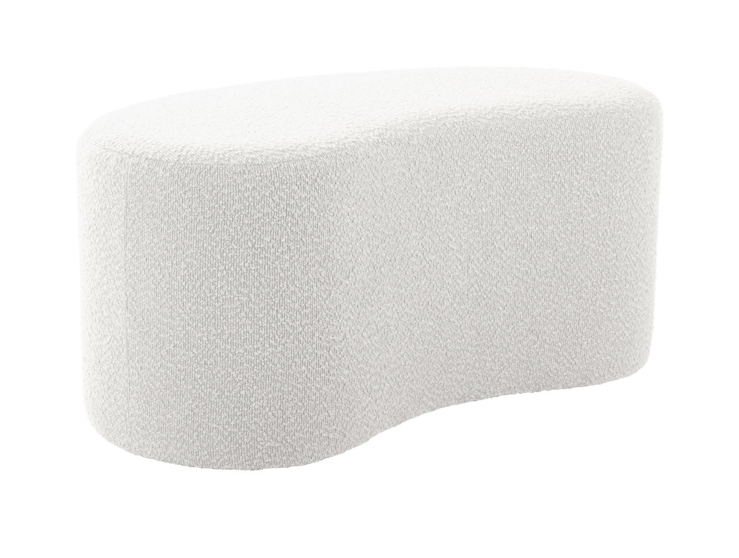 HOCKER Ada Wave 80/43/36 cm - Weiß, Textil (43/36/80cm) - Leitmotiv