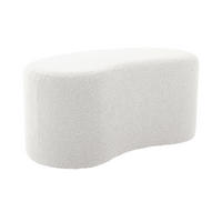 HOCKER Ada Wave 80/43/36 cm - Weiß, Textil (43/36/80cm) - Leitmotiv